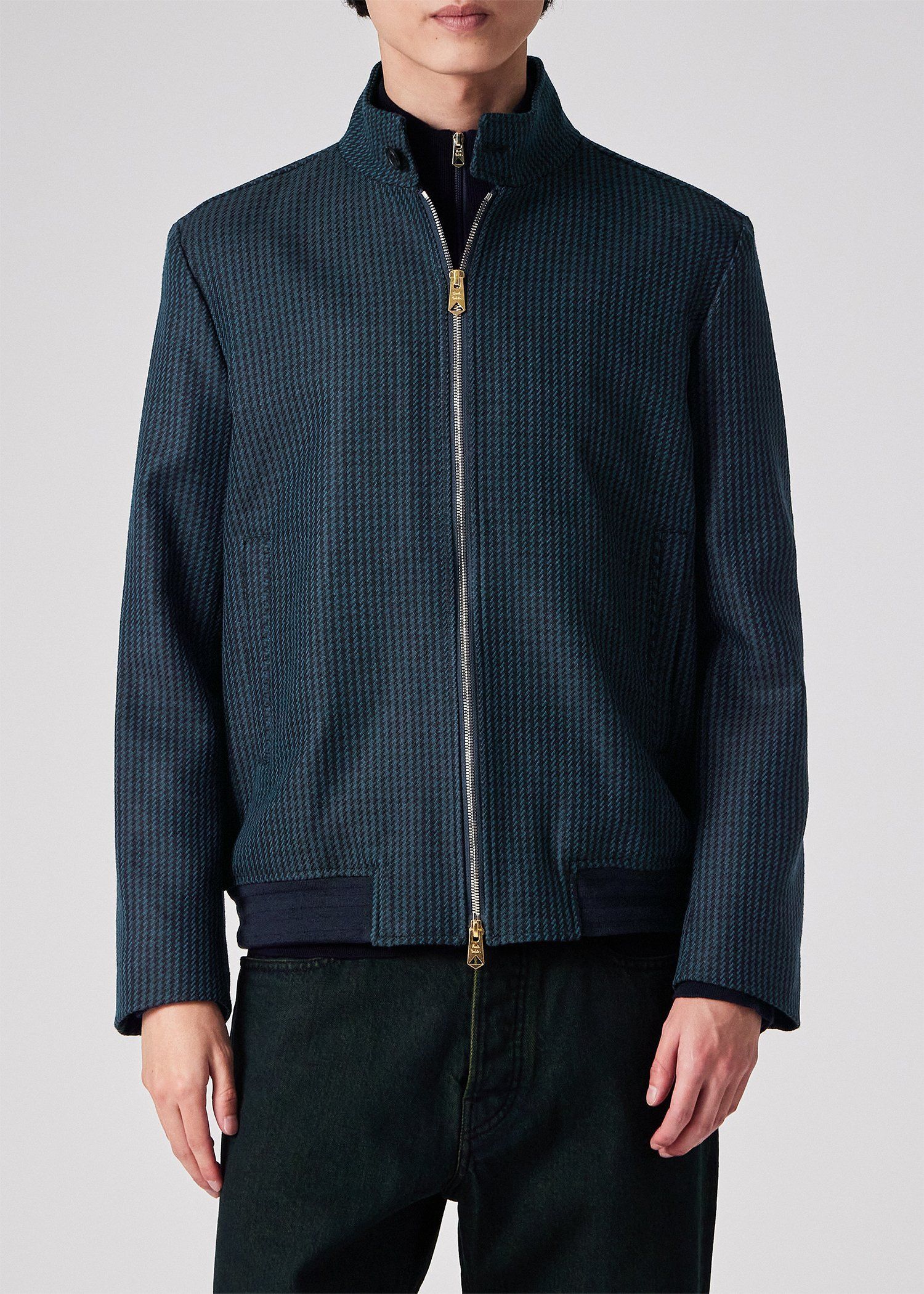 クラシックチェック スタンドカラーブルゾン（ネイビー） ｜ポール・スミス