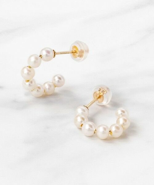 WEB限定】FRILL PEARL PIERCED EARRINGS K10 淡水パール ピアス