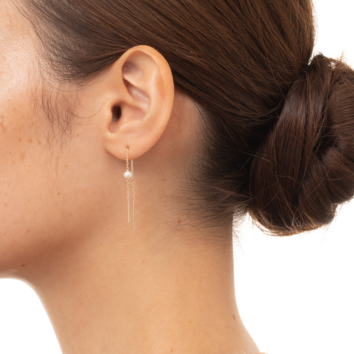 ALL ABOUT BASICS アコヤパール トグル チェーンピアス