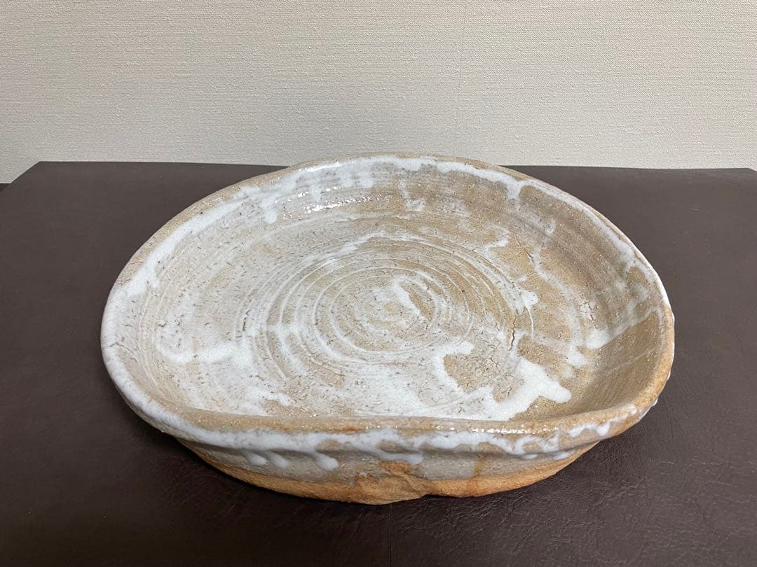 十代三輪休雪　萩焼平鉢　萩焼　茶道具 1012001833_6526bcc9d84a0.jpg